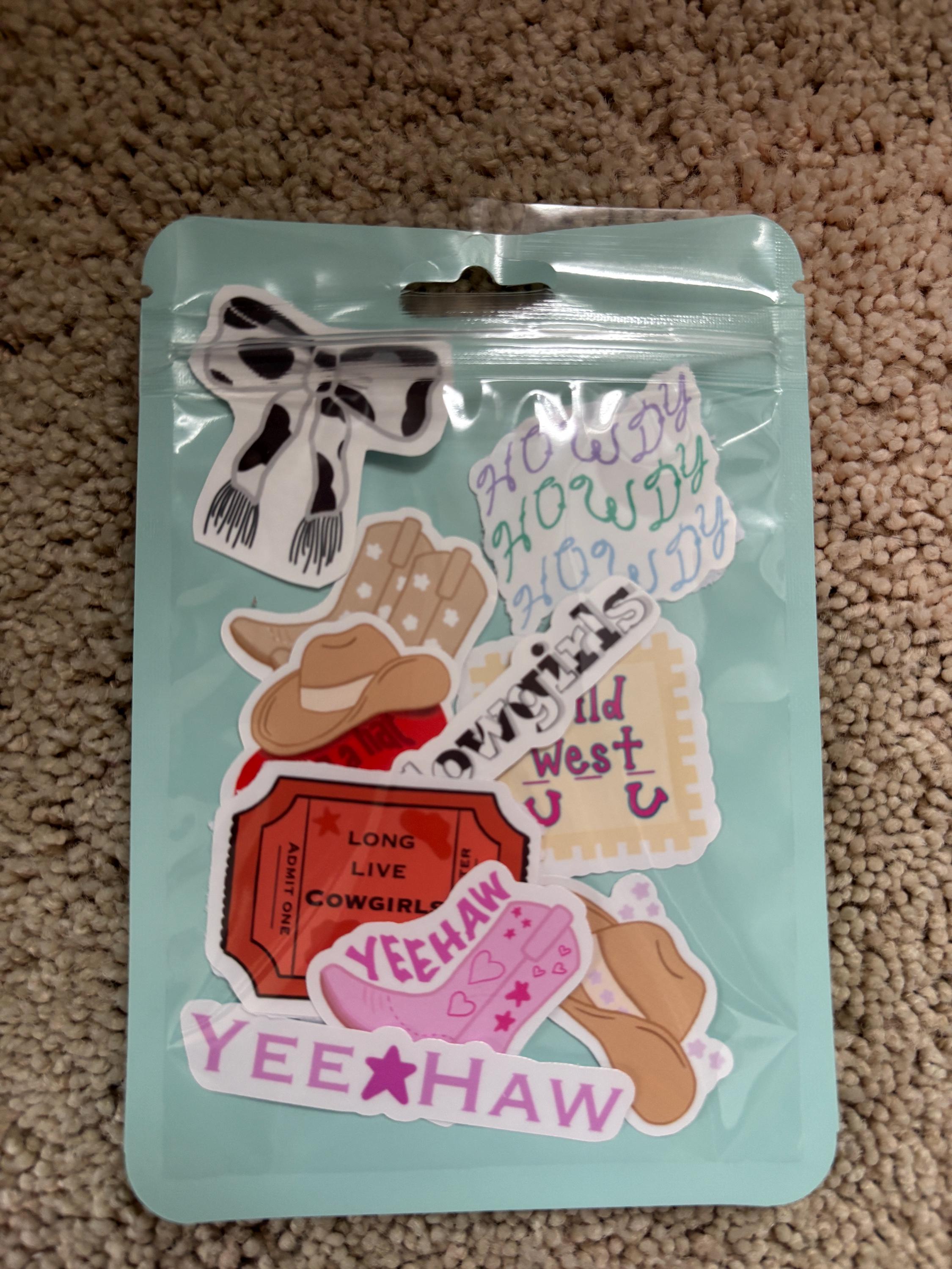 Cowgirl Stickers: Wild West, Yeehaw, Boots, Hats (Set)