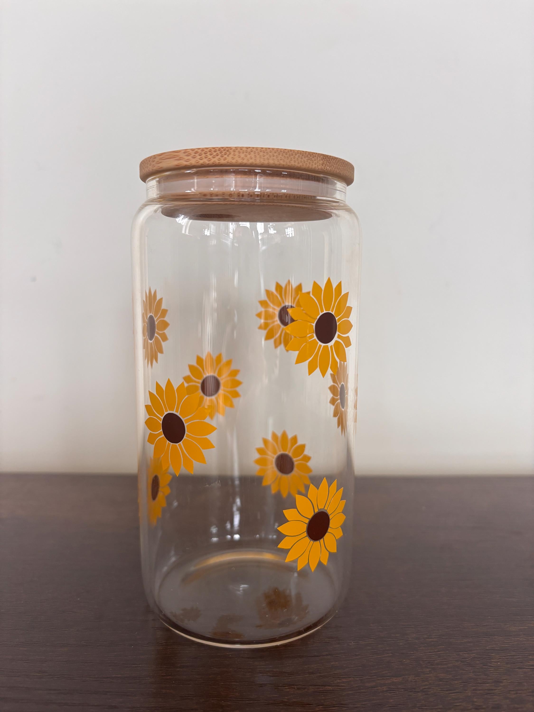 Sunflower glass/plastic tumbler