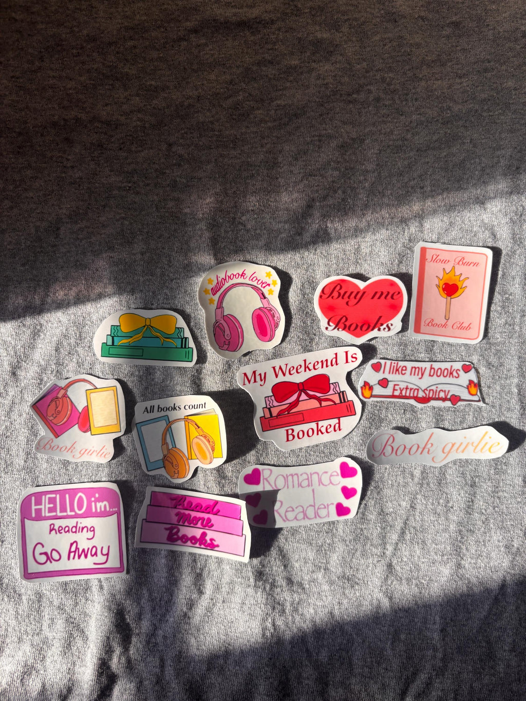 Romance book stickers