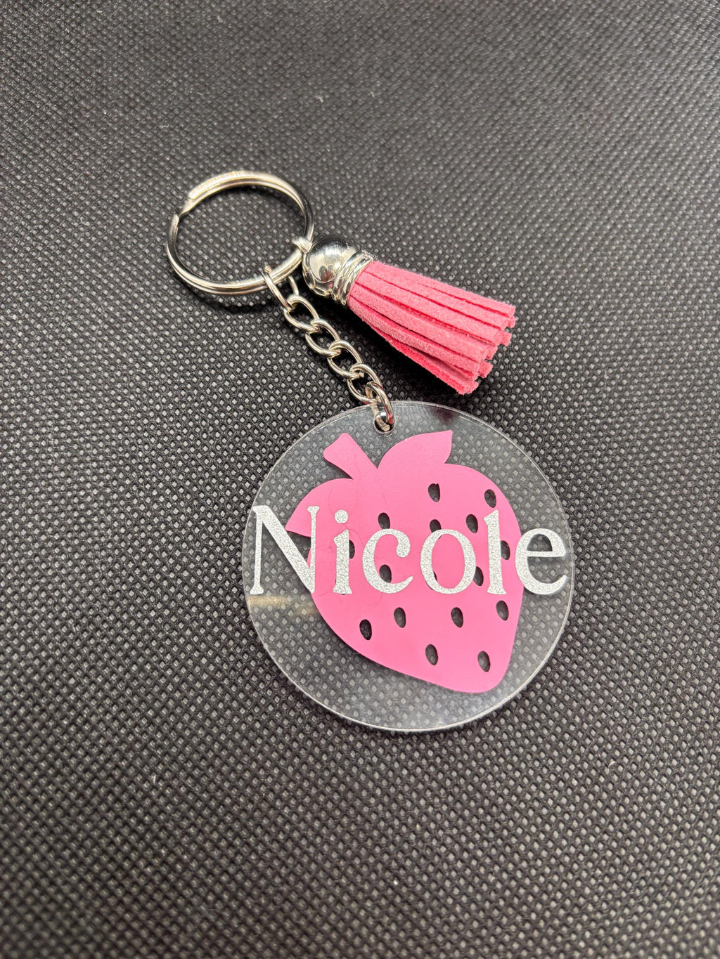 Personalized Keychain with Tassel, Custom Word Charm