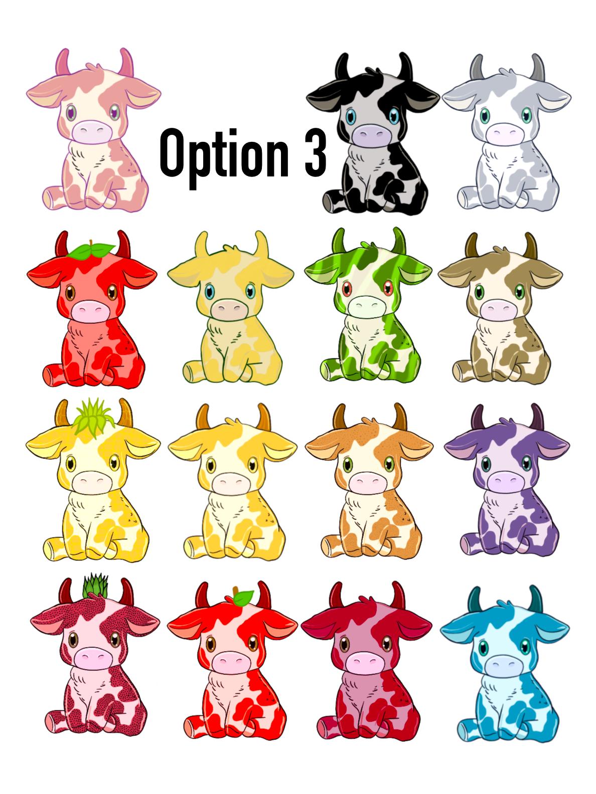 Fruit Cow Stickers