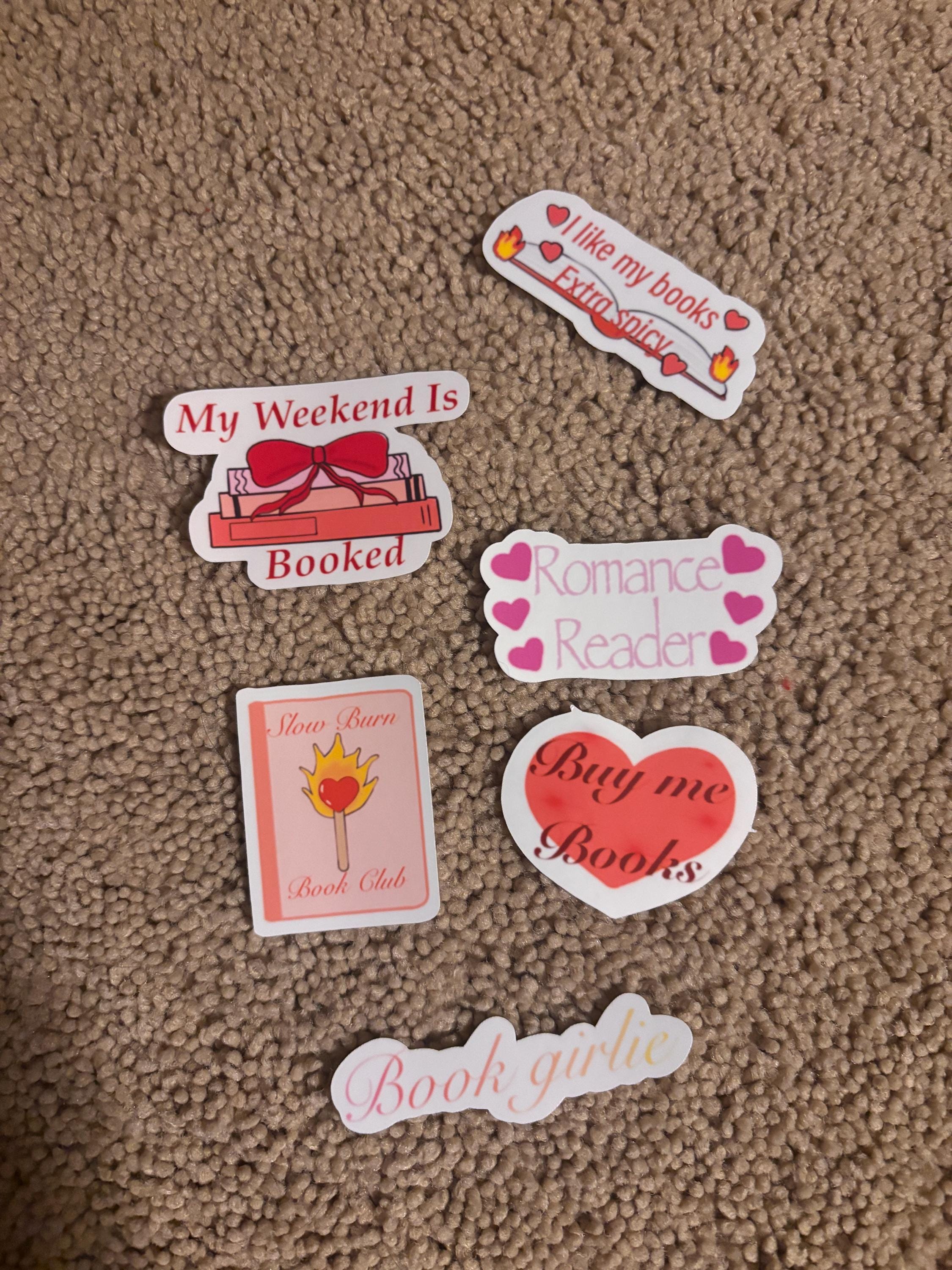 Romance book stickers