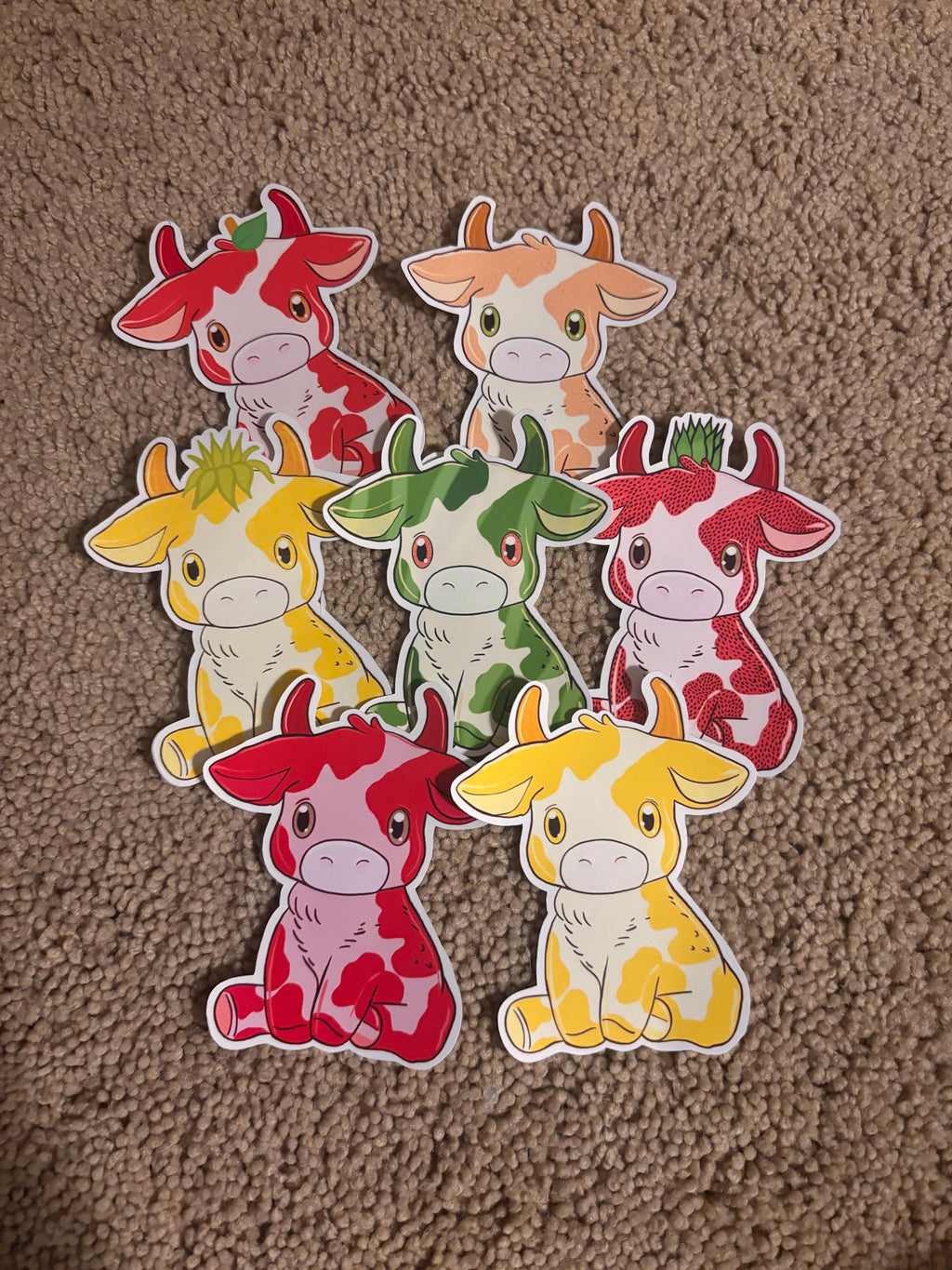 Fruit Cow Stickers