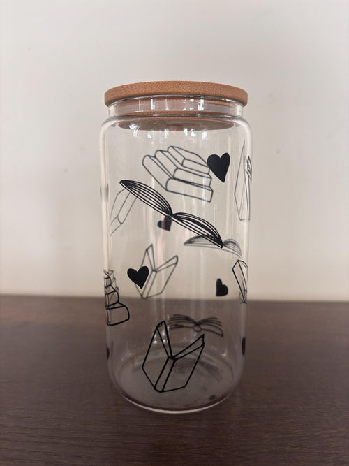 Books and more books glass/plastic tumbler