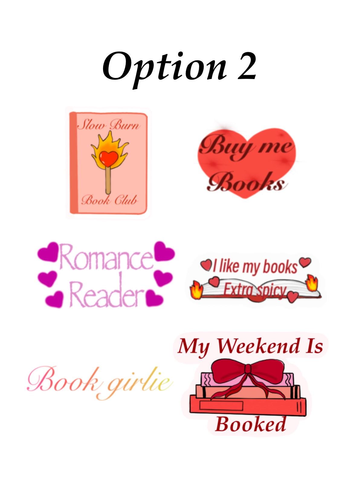 Romance book stickers
