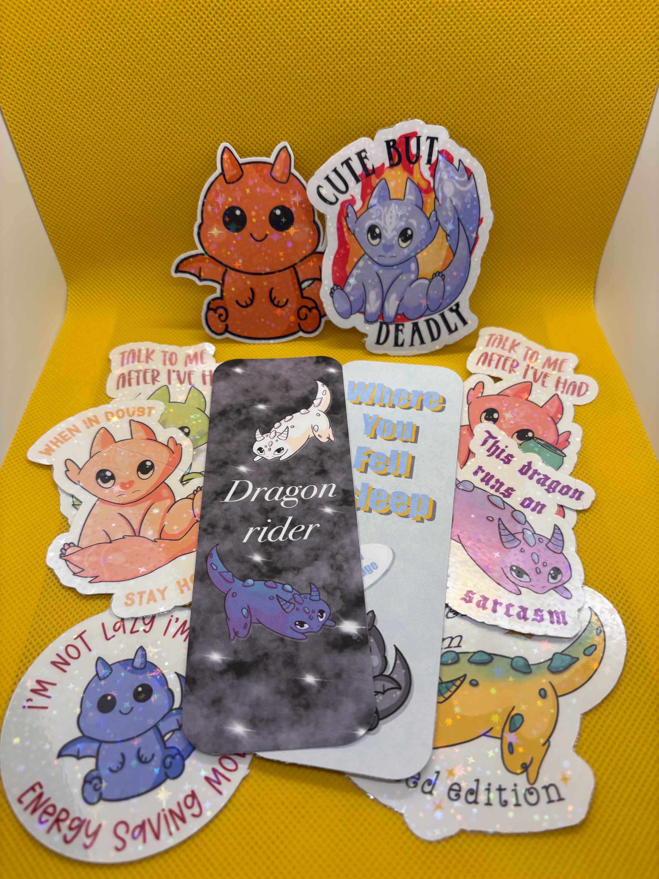 Customizable Bundle Box: Glass Cups, Stickers, Bookmarks, Logs, Keychain