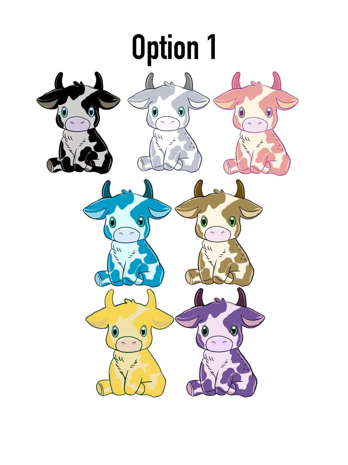 Fruit Cow Stickers