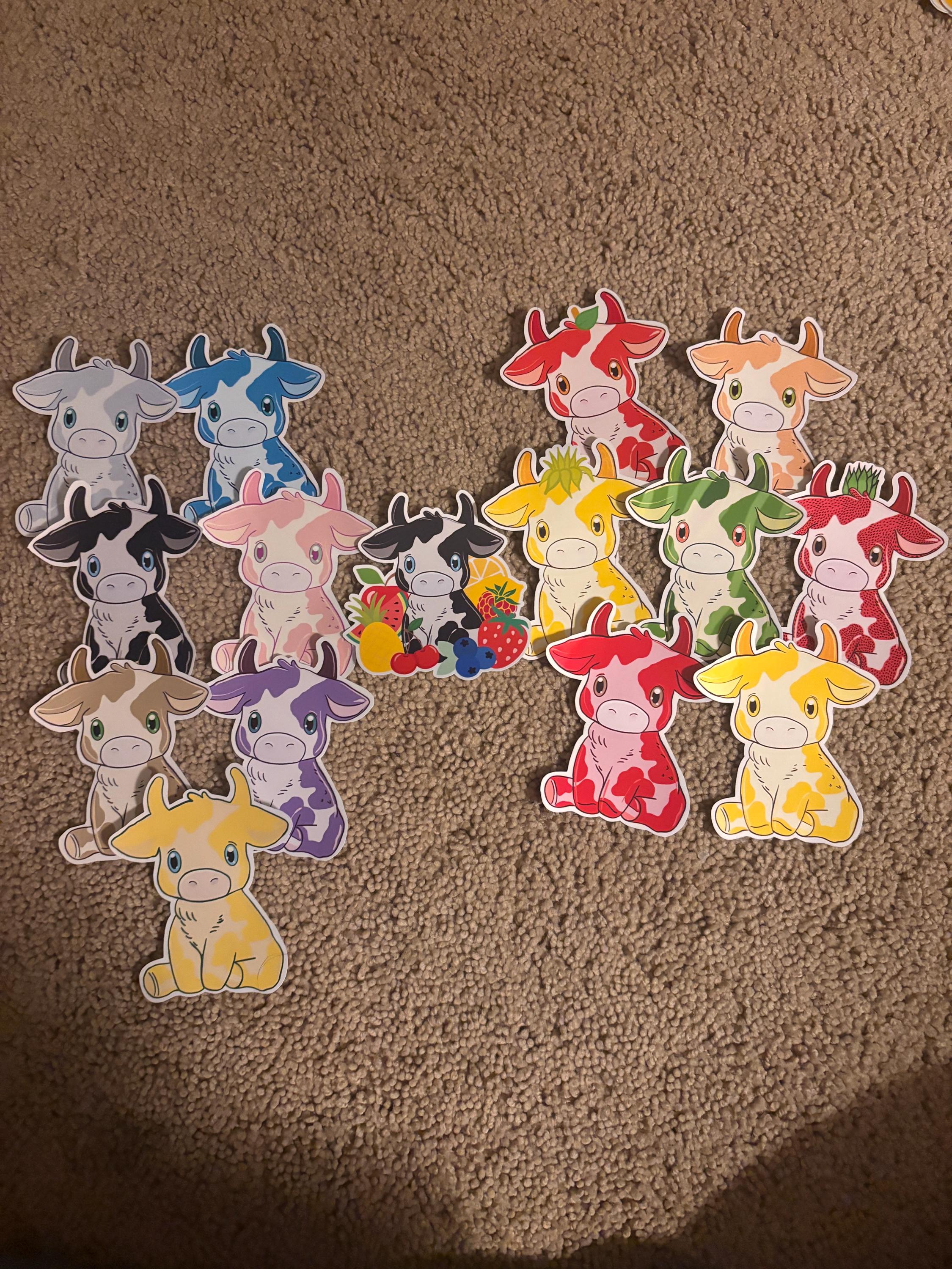 Fruit Cow Stickers