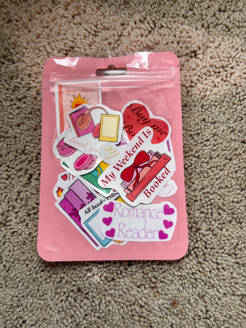 Romance book stickers