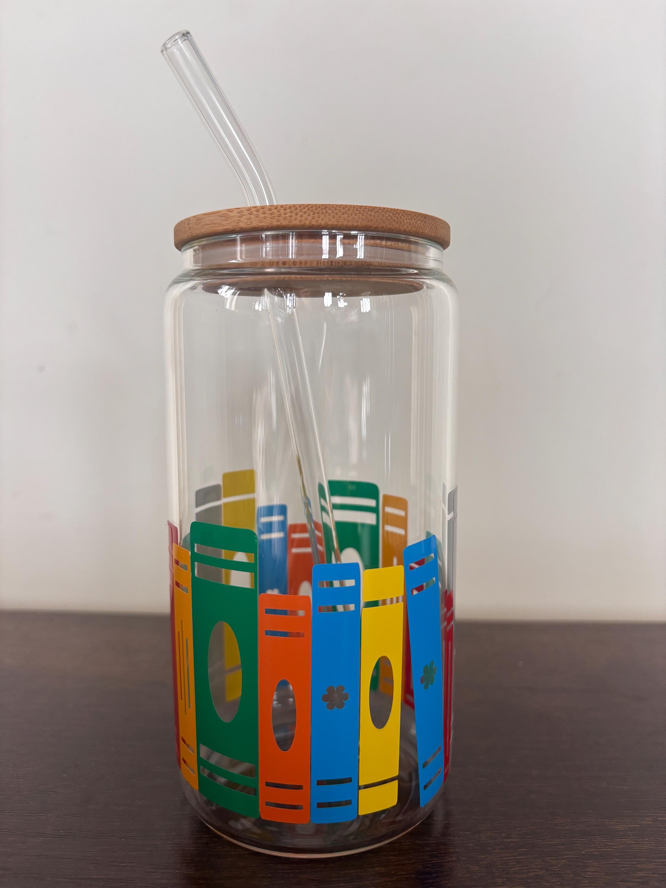 Book stack glass/plastic tumbler