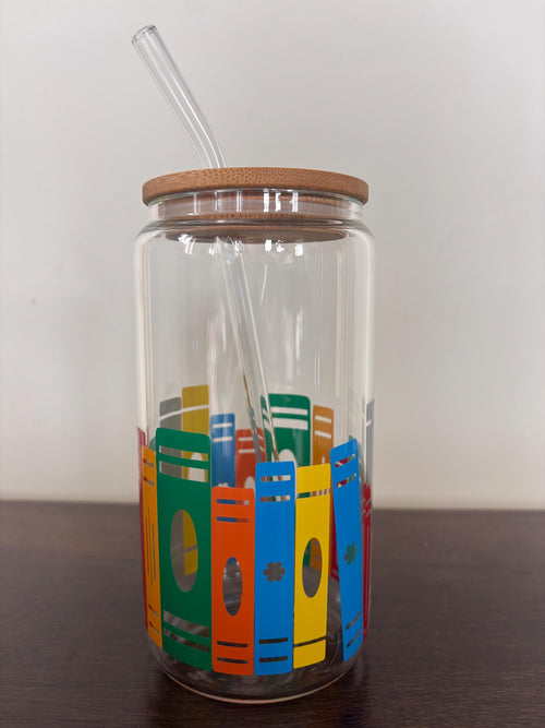 Book stack glass/plastic tumbler