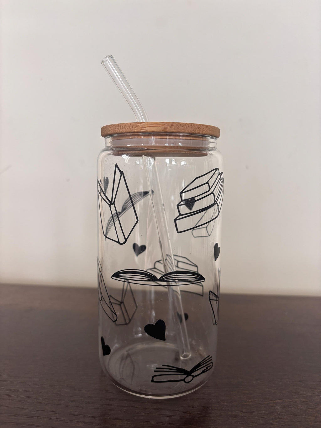 Books and more books glass/plastic tumbler