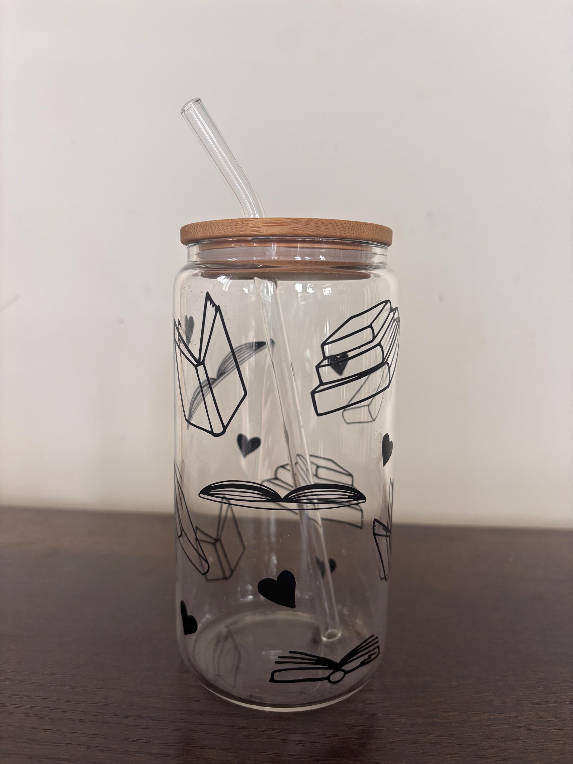 Books and more books glass/plastic tumbler